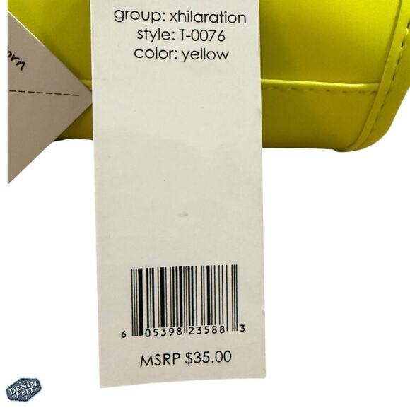 MONDANI NEW YORK XHILARATION BRIGHT NEON YELLOW SHOULDER/BELT BAG/PURSE | NEW!! - Picture 6 of 8
